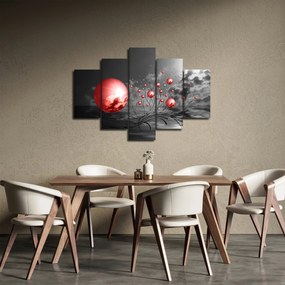 Piros gömbök képe (150x105 cm)