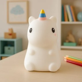 LED RGBW, fényerőszabályozható, újratölthető gyermek éjszakai lámpa UNICORN LED/1W/5V 1200 mAh