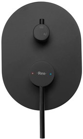 zuhanyszett REA OVAL Fekete BOX