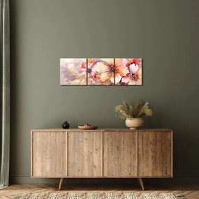 Kép - Virágok (órával) (90x30 cm)