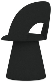 Fekete kárpitozott étkezőfotel Kalo – Makamii