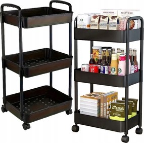 Fürdőszoba Polc Konyhai Gurulós Szekrény Könyvespolc Három Szint 3 Akasztó