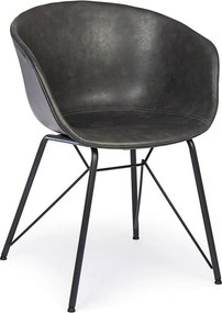Sötétszürke kárpitozott étkezőszék Warhol – Bizzotto