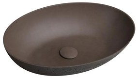 Sapho - Ráültethető mosdó FORMIGO 60x40 cm beton/barna