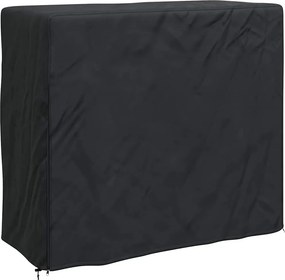 vidaXL Tűzifatartó takaróponyva Fekete 61 x 122 x 106 cm szövet