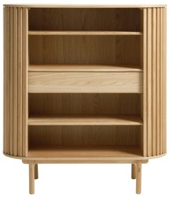 Natúr színű szekrény tölgyfa dekorral 110x125 cm Carno – Unique Furniture