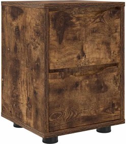 vidaXL Éjjeli asztal fiókkal Füstölt tölgy 30,5 x 30 x 43 cm Faanyag
