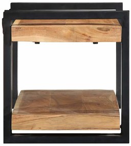 fali polc 70x33x35 cm tömör fa akácfa