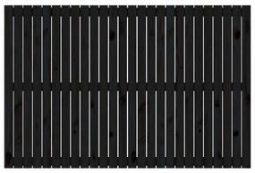 fekete tömör fenyőfa fali fejtámla 166 x 3 x 110 cm