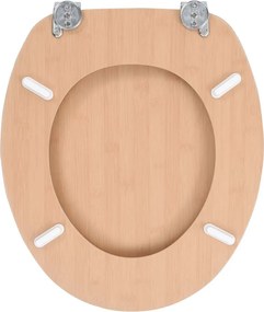 2 db bambuszmintás MDF WC-ülőke