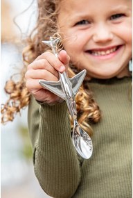 Ezüstszínű rozsdamentes acél gyerek kanál Plane – Zilverstad