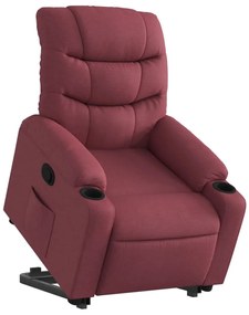 vidaXL bordó szövet felállást segítő dönthető fotel