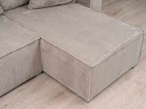 SMART COSARO világosszürke sarokkanapé, kétoldalas + 2 párna AJÁNDÉK