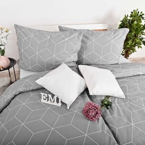 EMI Alya grey pamut ágyneműhuzat, A standard egyszemélyes ágy szett tartalma: 1x 140x200 + 1x 70x90