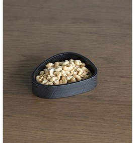 Fekete dekoratív fa tárolódoboz 14x12,5x3 cm Curve S – LIND DNA