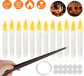 Függesztett Led Gyertyák 12 Db Távirányító Pálca Meleg Fény