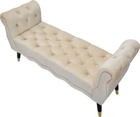 Krémszínű bársony pad Paris – Mauro Ferretti