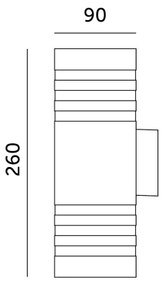 Kültéri fali lámpa 2xGU10/35W/230V IP54 kerek fekete