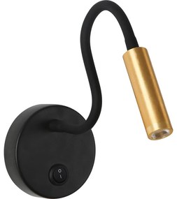 Brilagi - LED Rugalmas fali lámpa MAYA LED/3W/230V 4000K fekete/arany