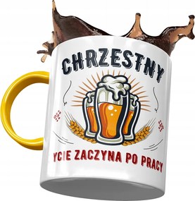 Sárga Bögre Keresztelő Családnak Ajándék Nyomtatott Fotóval