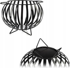 Fém Fekete Fa Kosár Loft Kosár Gömb