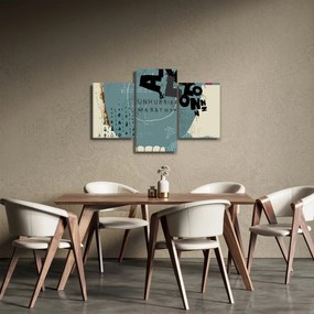 Kép - Repülő léggömb szivárvánnyal (90x60 cm)
