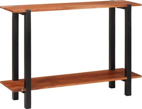 vidaXL Konzolasztal polcokkal Barna és fekete 110 x 30 x 75 cm