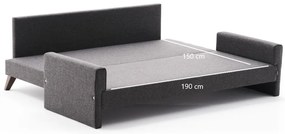 Széthúzható kanapé  Bellina (antracit). 1063007