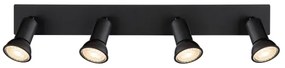 Globo 57998-4 - Spotlámpa DREW 4xGU10/35W/230V fekete