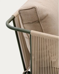 Zöld-bézs kárpitozott kerti kanapé Zivia – Kave Home