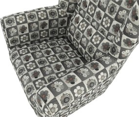 füles fotel puffal, szövet patchwork N1, ASTRID