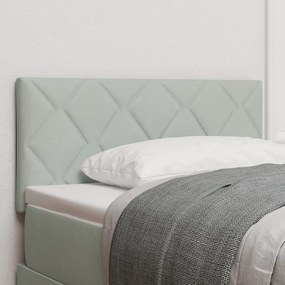 LED Fejtámla Gyémánt Blokkok Dizájn Világosszürke 90 cm Bársonyos