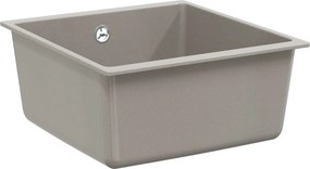 vidaXL Mosogató Szürke 430 x 460 mm 80% Kvarc és 20% Gyanta