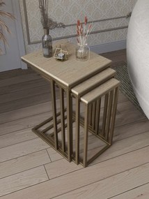 Mira dohányzóasztal, antik-travertin, 42 cm