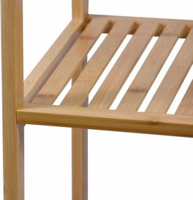 Bambusz polc 5 polc négyzet  alakú 33 x 33 x 146 cm