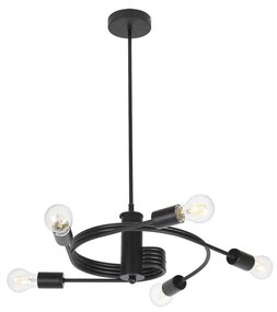 Rabalux 2098 - Csillár CARLY 5xE27/15W/230V fekete