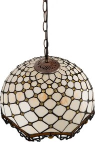 BRILAGI - Tiffany vitrázs csillár láncon IVORY 1xE27/60W/230V Ø 40 cm