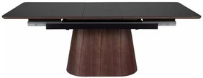 Monaco bővíthető étkezőasztal fekete/dió 160-200cm