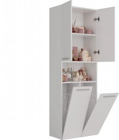 2K DK fürdőszoba szekrény, 60x174x30 cm, fehér