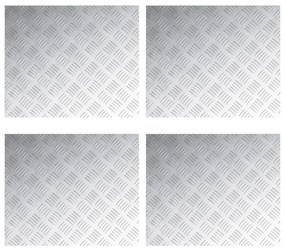 Alumínium Rácsos Lemezek 4 db Csúszásmentes 60x50 cm