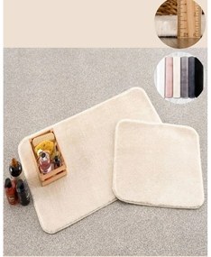 Krémszínű fürdőszobai kilépő szett 2 db-os 50x90 cm Plush – Mila Home