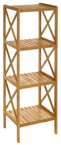 Natúr színű bambusz fürdőszobai polcos állvány 33x119 cm – Casa Selección