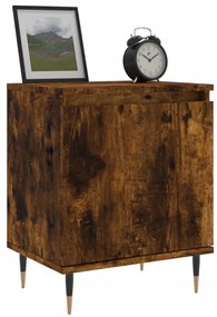 2 db füstös tölgy színű szerelt fa éjjeliszekrény 40x30x50 cm