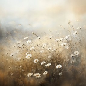 Vászonkép Canvas Természet Szabadban Rét Virágok Margaréták 80x80