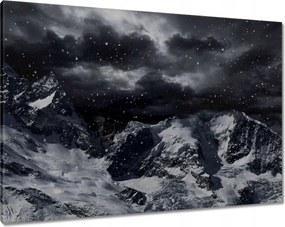 Vászonkép 100x70 Hóvihar a hegyekben