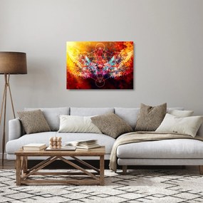 Kép - Merkaba szárnyakkal, absztrakció (üvegen) (70x50 cm)