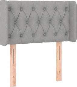 vidaXL világosszürke szövet fejtámla 83x16x78/88 cm