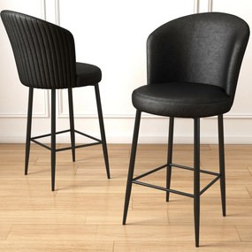 Uras Black and Black bárszék szett, 2 db, 2 db