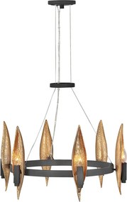 ELSTEAD QN-WILLOW6-CBK WILLOW Modern Csillár Fekete, Arany E14 IP20