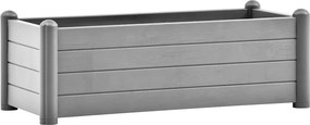 vidaXL kőszürke kerti PP magaságyás 100 x 43 x 35 cm
